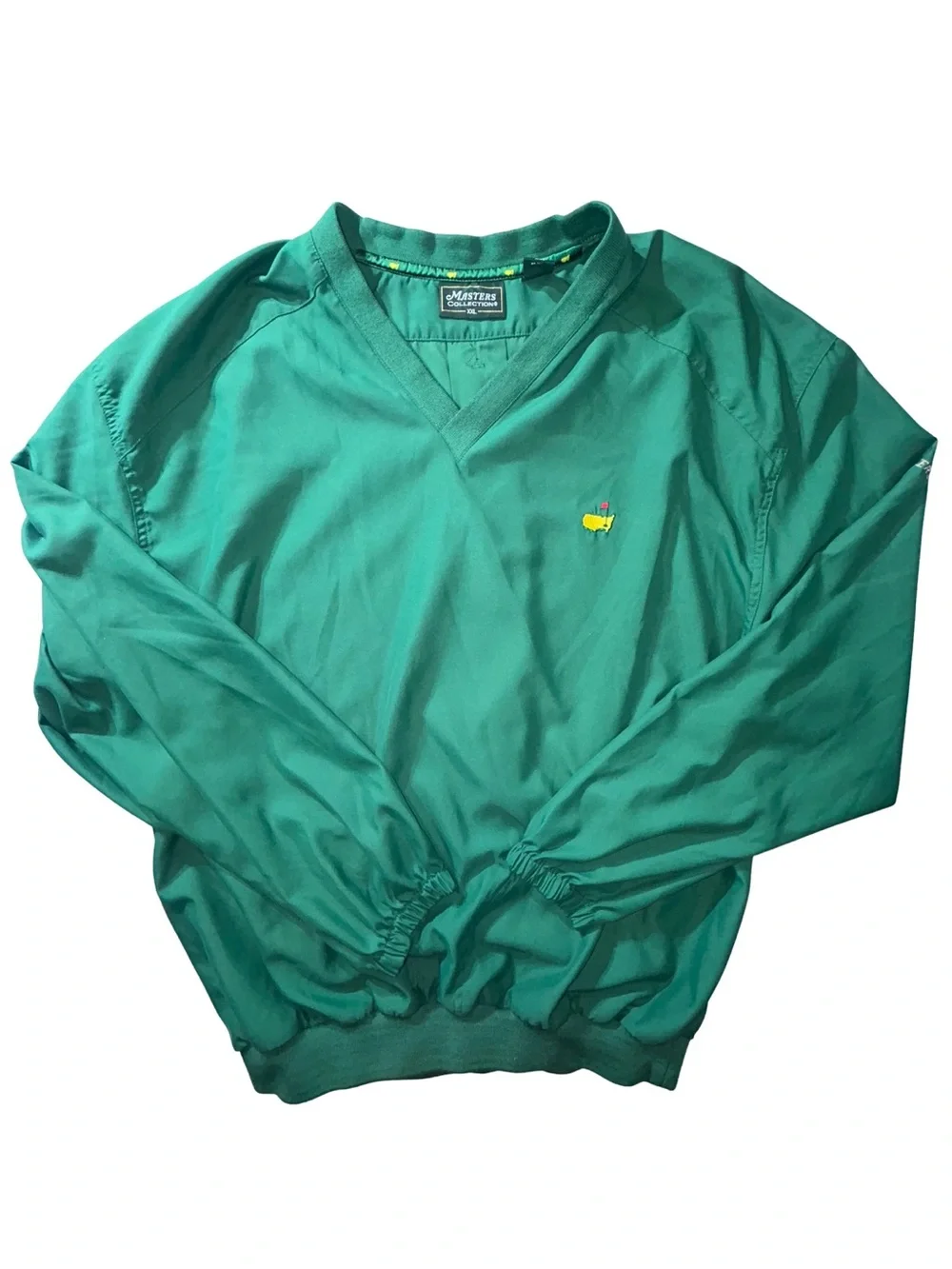 Masters Collection Golf Windshirt Men’s XXL Green V-Neck Pullover Augusta